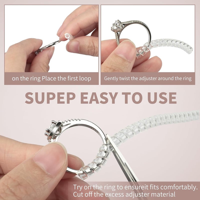 Ottemax Ring Sizers for Loose Rings - 12 Pack, 4 Sizes Ring Resizer, Invisible Guards Design for Women & Men, Spacers and Tighteners, Fits Bands Up to 6mm, Reduces Size by 0.5-1.5, by - Image 5